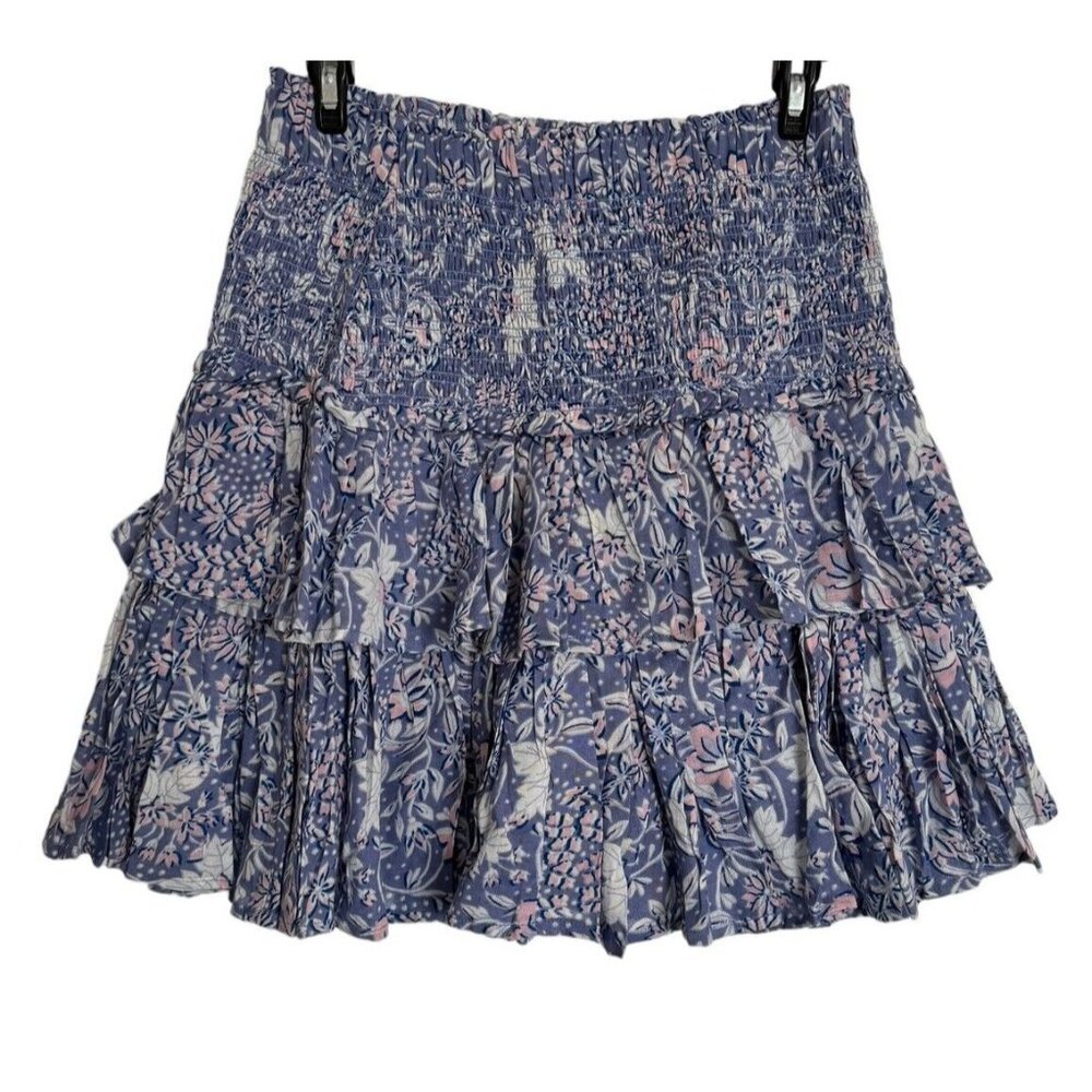 New Sundry Wild Floral Ruffle Smocked Size 2 Print Skirt - Picture 9 of 9